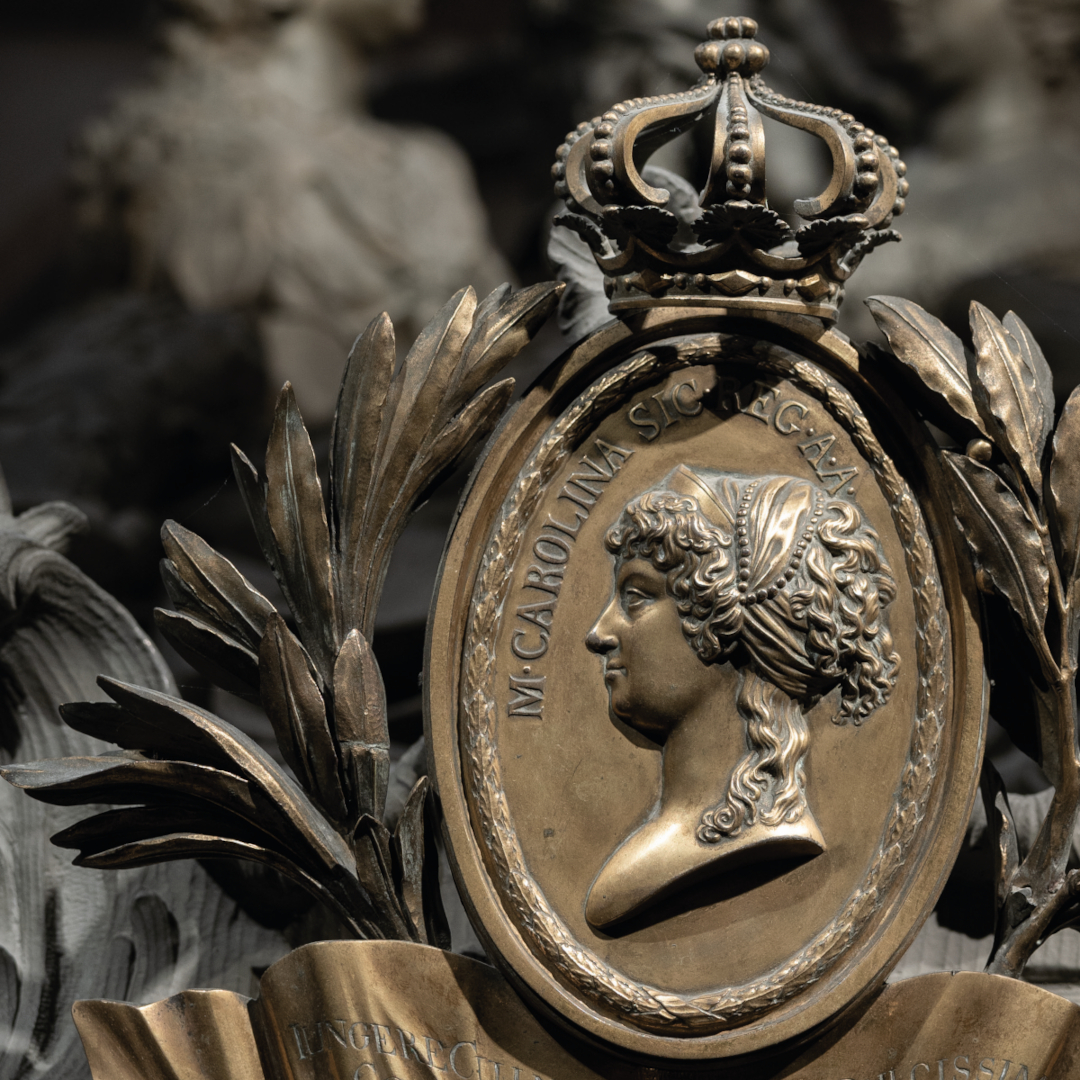 Medaillon von Königin Maria Karolina.
