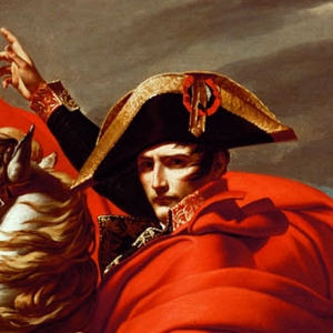 Detail from the painting of Napoleon Bonaparte (1769–1821) by Jacques-Louis David. Circa 1802/1803.