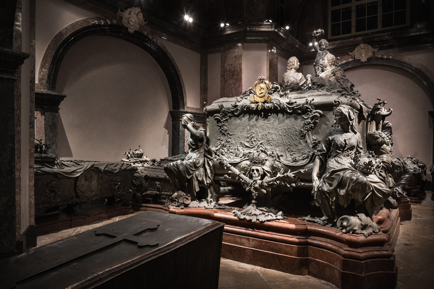 Blick in die Maria Theresien Gruft.