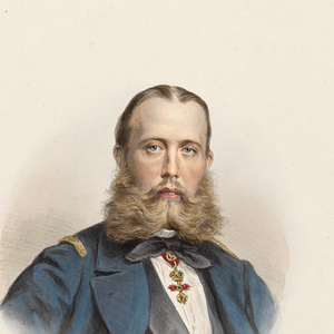 Ausschnitt der Grafik von Maximilian (1832-1867) von Josef Kriehuber. Datiert 1867.