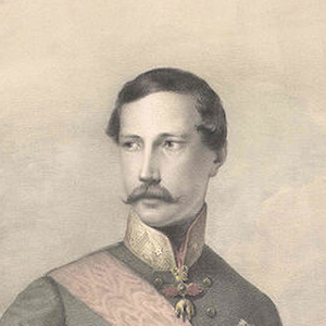 Ausschnitt der Grafik von Franz V. (1819-1875) von A. Malatesta aus der Werkstatt Goldoni. Datiert 1855.