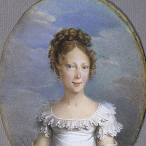 Ausschnitt des Gemäldes von Maria Anna (1804-1858) von Natale Schiavoni. Um 1817.