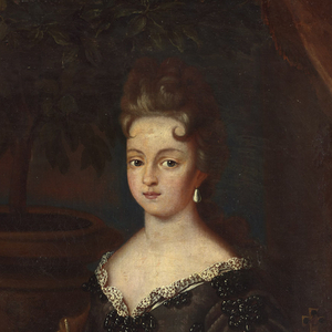 Detail of the painting of Empress Amalia Wilhelmina (1673–1742) by an unknown artist. First half of the 18th century.